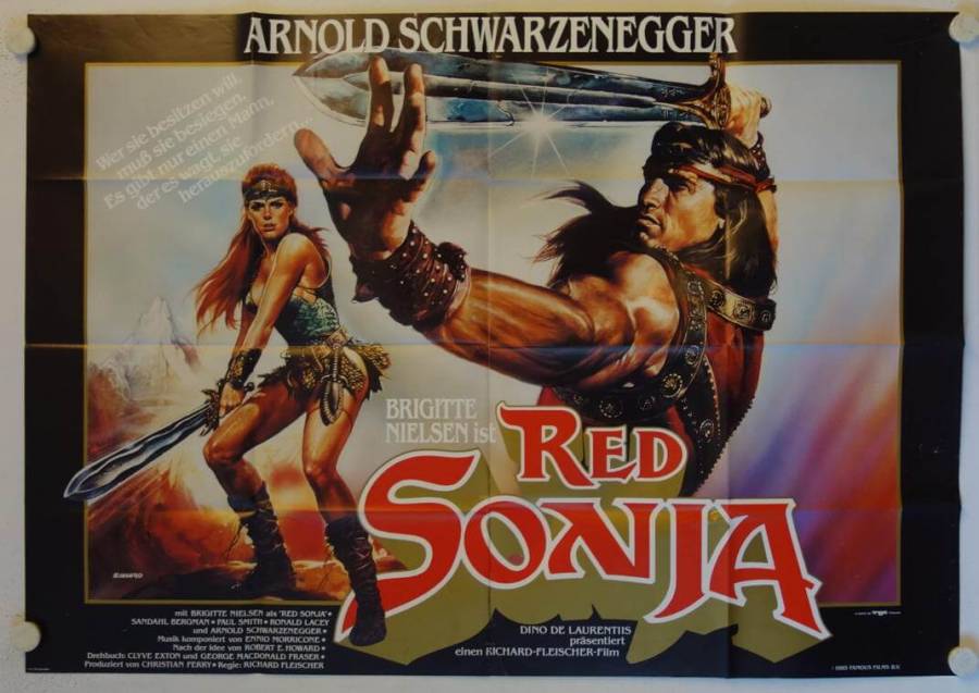 Red Sonja original release german double-panel movie poster